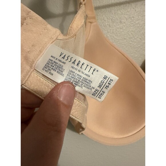 Vassarette Bra 36DD Beige Underwire Padded Adjustable Clasp Back - Picture 5 of 5